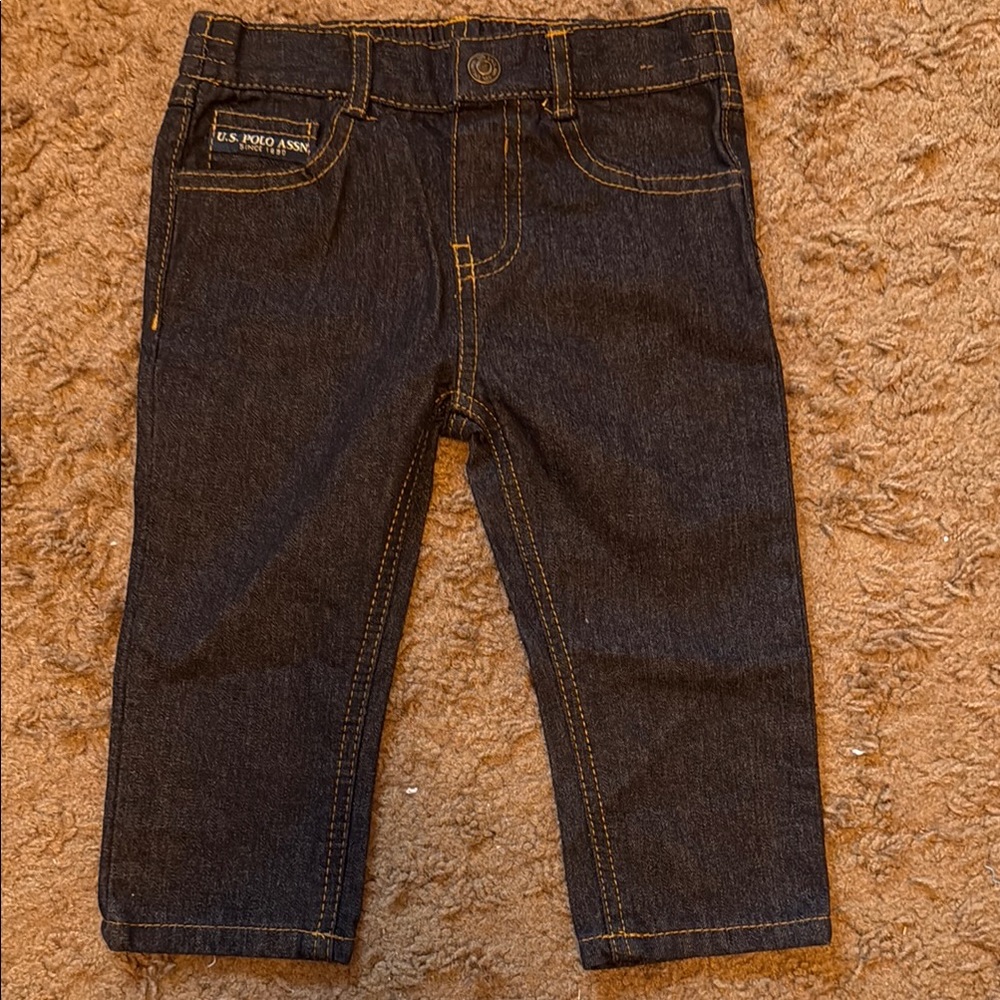 U.S. Polo Assn. Toddler Black Denim Jeans 18M